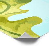 Waterverf Leukste verjaardagshaai verjaardagsfeest Poster (Hoek)