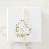 Waterverf levend koraal Baby shower Bedankjes Labels (In situ)