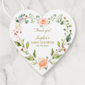 Waterverf levend koraal Baby shower Bedankjes Labels (Voorkant)