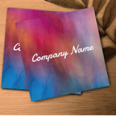 waterverf levendige kleuren artistiek vet modern vierkante visitekaartje