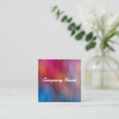 waterverf levendige kleuren artistiek vet modern vierkante visitekaartje (Staand voorkant)