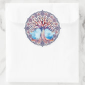 Waterverf levensloop ronde sticker (Tas)