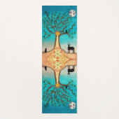 Waterverf levensloop yogamat (Voorkant)