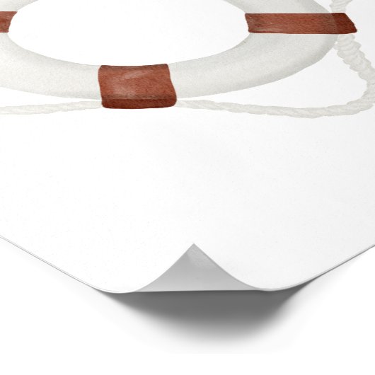 Waterverf Levensredder Nautilus Decor Poster (Hoek)