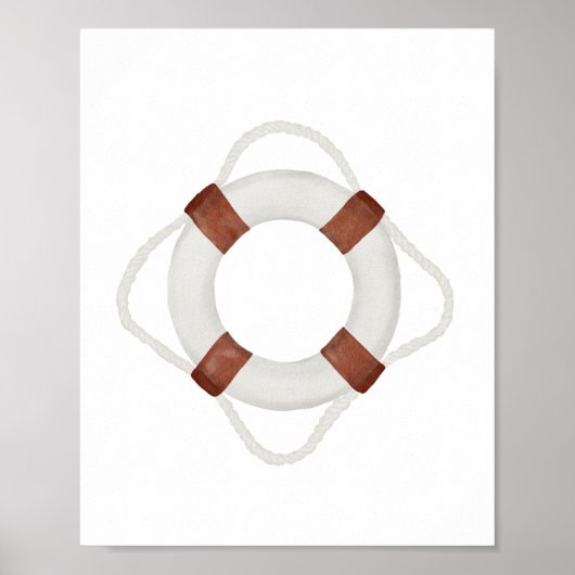 Waterverf Levensredder Nautilus Decor Poster (Voorkant)