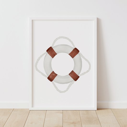 Waterverf Levensredder Nautilus Decor Poster