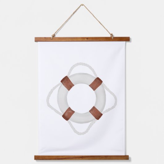 Waterverf levensredder Nautisch decor Hangend Wandkleed (Voorkant)