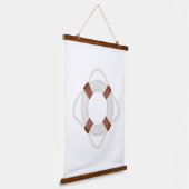 Waterverf levensredder Nautisch decor Hangend Wandkleed (Gebogen)