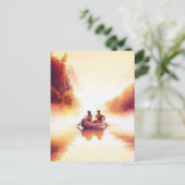 waterverf "Lewis and Clark" Briefkaart (Staand voorkant)