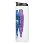 Waterverf LGBT Love Wins Rainbow Paint Typografi Thermosbeker (Geroteerd rechts)