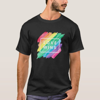 Waterverf LGBT Pride Love Wins Rainbow Paint T-shirt
