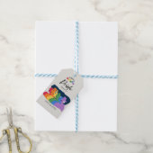 Waterverf LGBTQ PRIDE Maand Feest Cadeaulabel (Met Touw)