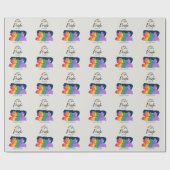 Waterverf LGBTQ PRIDE Maand Feest Cadeaupapier (Vlak)