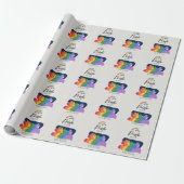 Waterverf LGBTQ PRIDE Maand Feest Cadeaupapier (Uitgerold)