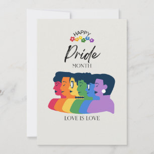 Waterverf LGBTQ PRIDE Maand Feest Feestdagenkaart