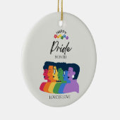 Waterverf LGBTQ PRIDE Maand Feest Keramisch Ornament (Rechts)