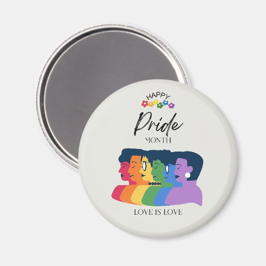 Waterverf LGBTQ PRIDE Maand Feest Magneet (Voorkant / Achterkant)