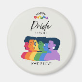 Waterverf LGBTQ PRIDE Maand Feest Magneet (Voorkant)