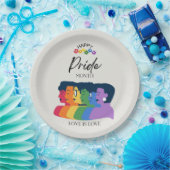 Waterverf LGBTQ PRIDE Maand Feest Papieren Bordje (Feest)