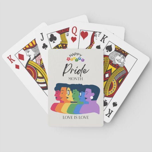 Waterverf LGBTQ PRIDE Maand Feest Pokerkaarten (Achterkant)