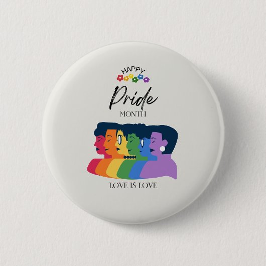 Waterverf LGBTQ PRIDE Maand Feest Ronde Button 5,7 Cm (Voorkant)
