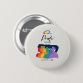 Waterverf LGBTQ PRIDE Maand Feest Ronde Button 5,7 Cm (Voorkant /achterkant)