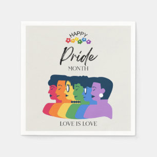 Waterverf LGBTQ PRIDE Maand Feest Servet