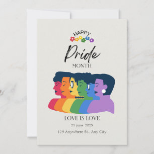 Waterverf LGBTQ PRIDE Maand Uitnodiging