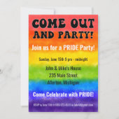 Waterverf LGBTQ PRIDE Maand Uitnodiging (Voorkant)