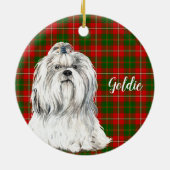 Waterverf Lhasa Apso Keramisch Ornament (Achterkant)