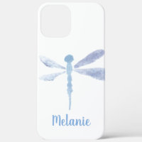 Waterverf Libel Blauw Paars Monogram  
