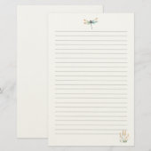 Waterverf Libel Briefpapier (Voorkant / Achterkant)
