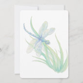 Waterverf Libelle Blauw Groen Bewaar de Datum Save The Date (Achterkant)