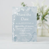 Waterverf Libelle Blauw Groen Save the Date (Staand voorkant)