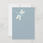 Waterverf Libelle Blauw Groen Save the Date (Achterkant)