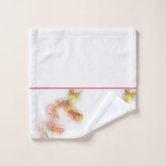 Waterverf libellen bad handdoek (Wasdoekje)