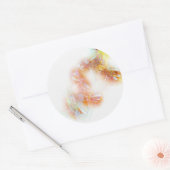 Waterverf libellen ronde sticker (Envelop)