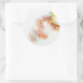 Waterverf libellen ronde sticker (Tas)