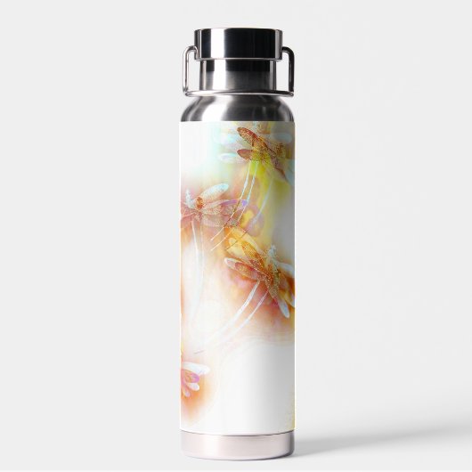 Waterverf libellen waterfles (Achterkant)