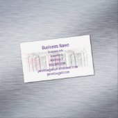 Waterverf Library Old Books Writer Magnetisch Visitekaartje (Voorbeeld)