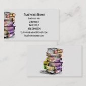 Waterverf Library Old Books Writer Visitekaartje (Voorkant / Achterkant)