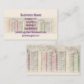 Waterverf Library Old Books Writer Visitekaartje (Voorkant / Achterkant)