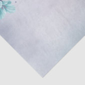 Waterverf Licht Blauwgroen Blauwe Bloem Ontkoppeli Tissuepapier (Detail)