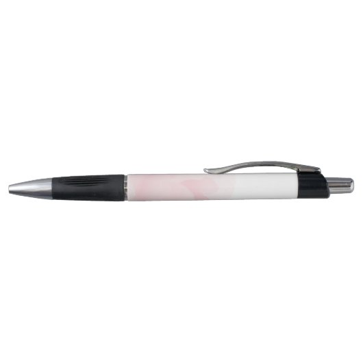 Waterverf Licht Roze Pioen Bruiloft Monogram Pen (Bovenkant)