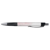 Waterverf Licht Roze Pioen Bruiloft Monogram Pen (Bodem)