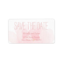 Waterverf Licht Roze Pioen Bruiloft Save the Date