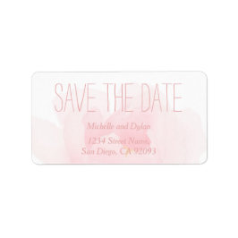 Waterverf Licht Roze Pioen Bruiloft Save the Date Etiket