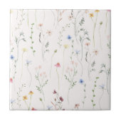 waterverf Licht roze weide Tegeltje (Voorkant)