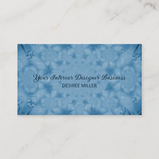 Waterverf Lichtblauw Antiek  Textuur Visitekaartje (Voorkant)