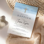 Waterverf Lichtblauw Jongensdoop Kaart